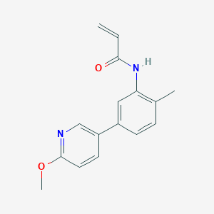 molecular formula C16H16N2O2 B2718800 N-[5-(6-Methoxypyridin-3-yl)-2-methylphenyl]prop-2-enamide CAS No. 2305552-00-3