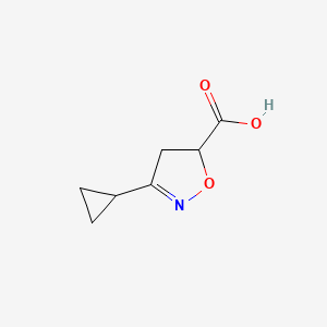 3-Cyclopropyl-4,5-dihydro-1,2-oxazole-5-carboxylic acid