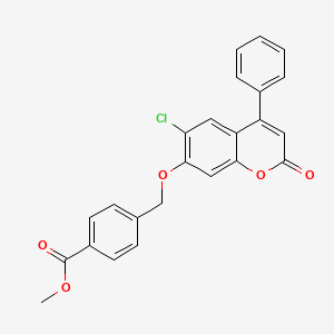 methyl 4-{[(6-chloro-2-oxo-4-phenyl-2H-chromen-7-yl)oxy]methyl}benzoate