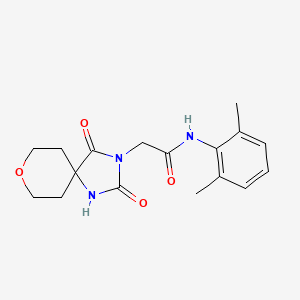 N-(2,6-dimethylphenyl)-2-(2,4-dioxo-8-oxa-1,3-diazaspiro[4.5]dec-3-yl)acetamide