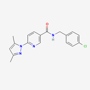 N~3~-(4-chlorobenzyl)-6-(3,5-dimethyl-1H-pyrazol-1-yl)nicotinamide