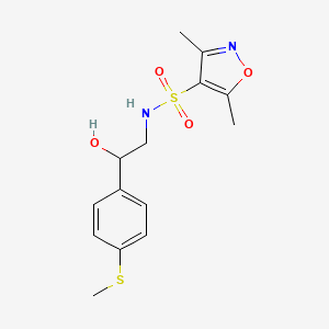 N-(2-hydroxy-2-(4-(methylthio)phenyl)ethyl)-3,5-dimethylisoxazole-4-sulfonamide