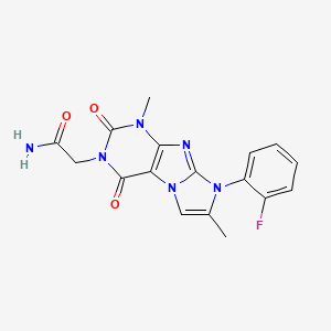 2-[6-(2-Fluorophenyl)-4,7-dimethyl-1,3-dioxopurino[7,8-a]imidazol-2-yl]acetamide