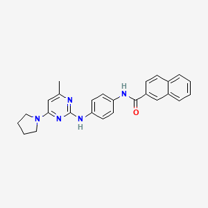 N-{4-[(4-methyl-6-pyrrolidin-1-ylpyrimidin-2-yl)amino]phenyl}-2-naphthamide