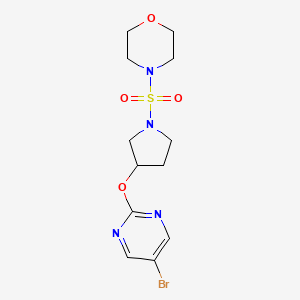 molecular formula C12H17BrN4O4S B2718871 4-({3-[(5-Bromopyrimidin-2-yl)oxy]pyrrolidin-1-yl}sulfonyl)morpholine CAS No. 2097909-17-4