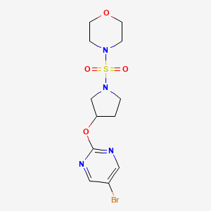 molecular formula C12H17BrN4O4S B2718871 4-({3-[(5-溴吡啶-2-基)氧基]吡咯烷-1-基}磺酰)吗啉 CAS No. 2097909-17-4
