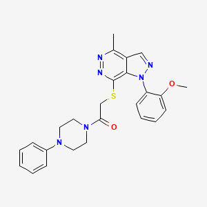 2-((1-(2-methoxyphenyl)-4-methyl-1H-pyrazolo[3,4-d]pyridazin-7-yl)thio)-1-(4-phenylpiperazin-1-yl)ethanone