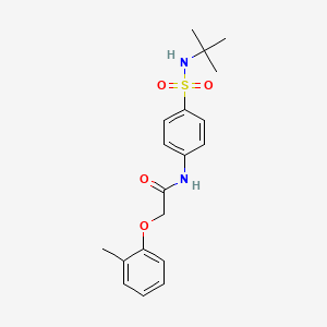 molecular formula C19H24N2O4S B2718874 N-[4-(tert-butylsulfamoyl)phenyl]-2-(2-methylphenoxy)acetamide CAS No. 651298-74-7