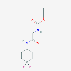 molecular formula C13H22F2N2O3 B2718876 叔丁基(2-((4,4-二氟环己基)氨基)-2-氧代乙基)氨基甲酸酯 CAS No. 2177061-08-2