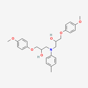 molecular formula C27H33NO6 B2718879 3,3'-(p-Tolylazanediyl)bis(1-(4-methoxyphenoxy)propan-2-ol) CAS No. 877819-03-9
