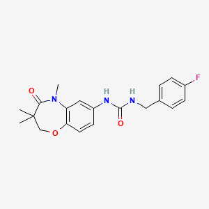 1-(4-Fluorobenzyl)-3-(3,3,5-trimethyl-4-oxo-2,3,4,5-tetrahydrobenzo[b][1,4]oxazepin-7-yl)urea
