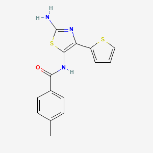 N-[2-amino-4-(thiophen-2-yl)-1,3-thiazol-5-yl]-4-methylbenzamide
