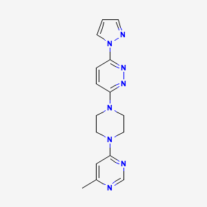 3-[4-(6-methylpyrimidin-4-yl)piperazin-1-yl]-6-(1H-pyrazol-1-yl)pyridazine