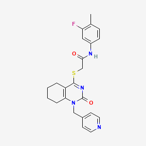 N-(3-fluoro-4-methylphenyl)-2-((2-oxo-1-(pyridin-4-ylmethyl)-1,2,5,6,7,8-hexahydroquinazolin-4-yl)thio)acetamide
