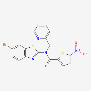 N-(6-bromobenzo[d]thiazol-2-yl)-5-nitro-N-(pyridin-2-ylmethyl)thiophene-2-carboxamide