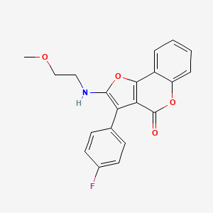 3-(4-fluorophenyl)-2-((2-methoxyethyl)amino)-4H-furo[3,2-c]chromen-4-one