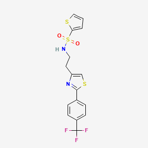 N-(2-(2-(4-(trifluoromethyl)phenyl)thiazol-4-yl)ethyl)thiophene-2-sulfonamide