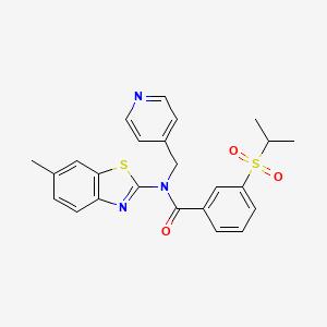 3-(isopropylsulfonyl)-N-(6-methylbenzo[d]thiazol-2-yl)-N-(pyridin-4-ylmethyl)benzamide