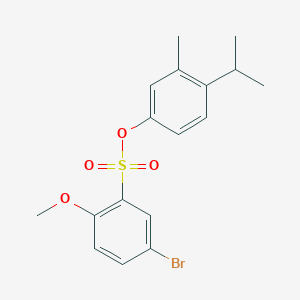 3-Methyl-4-(methylethyl)phenyl 5-bromo-2-methoxybenzenesulfonate