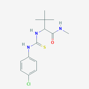 2-{[(4-chloroanilino)carbothioyl]amino}-N,3,3-trimethylbutanamide