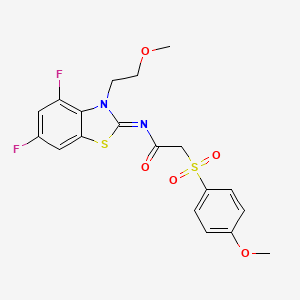 (E)-N-(4,6-difluoro-3-(2-methoxyethyl)benzo[d]thiazol-2(3H)-ylidene)-2-((4-methoxyphenyl)sulfonyl)acetamide