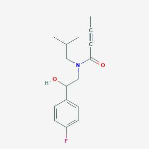 molecular formula C16H20FNO2 B2718919 N-[2-(4-Fluorophenyl)-2-hydroxyethyl]-N-(2-methylpropyl)but-2-ynamide CAS No. 2411289-51-3