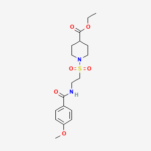 Ethyl 1-((2-(4-methoxybenzamido)ethyl)sulfonyl)piperidine-4-carboxylate