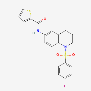 N-[1-(4-fluorophenyl)sulfonyl-3,4-dihydro-2H-quinolin-6-yl]thiophene-2-carboxamide