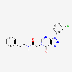 2-(3-(3-chlorophenyl)-7-oxo-3H-[1,2,3]triazolo[4,5-d]pyrimidin-6(7H)-yl)-N-phenethylacetamide