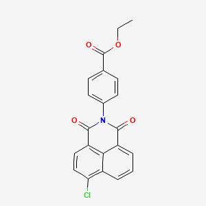 molecular formula C21H14ClNO4 B2718929 ethyl 4-{10-chloro-2,4-dioxo-3-azatricyclo[7.3.1.0^{5,13}]trideca-1(13),5,7,9,11-pentaen-3-yl}benzoate CAS No. 670267-09-1