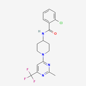 2-chloro-N-{1-[2-methyl-6-(trifluoromethyl)-4-pyrimidinyl]-4-piperidyl}benzamide