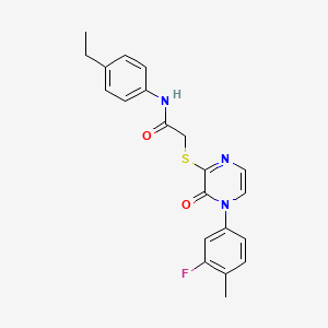 N-(4-ethylphenyl)-2-[4-(3-fluoro-4-methylphenyl)-3-oxopyrazin-2-yl]sulfanylacetamide