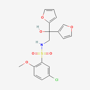 5-chloro-N-(2-(furan-2-yl)-2-(furan-3-yl)-2-hydroxyethyl)-2-methoxybenzenesulfonamide