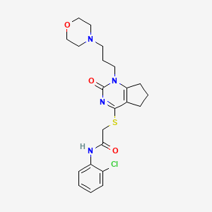 N-(2-chlorophenyl)-2-((1-(3-morpholinopropyl)-2-oxo-2,5,6,7-tetrahydro-1H-cyclopenta[d]pyrimidin-4-yl)thio)acetamide