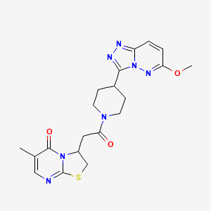 3-[2-[4-(6-Methoxy-[1,2,4]triazolo[4,3-b]pyridazin-3-yl)piperidin-1-yl]-2-oxoethyl]-6-methyl-2,3-dihydro-[1,3]thiazolo[3,2-a]pyrimidin-5-one
