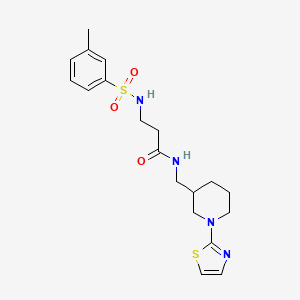 molecular formula C19H26N4O3S2 B2718948 3-(3-methylbenzenesulfonamido)-N-{[1-(1,3-thiazol-2-yl)piperidin-3-yl]methyl}propanamide CAS No. 1795458-75-1