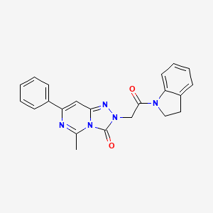 B2718955 2-[2-(2,3-dihydro-1H-indol-1-yl)-2-oxoethyl]-5-methyl-7-phenyl[1,2,4]triazolo[4,3-c]pyrimidin-3(2H)-one CAS No. 1251683-98-3