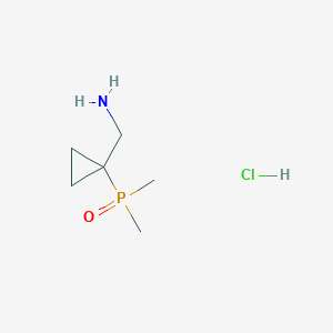 molecular formula C6H15ClNOP B2718961 (1-Dimethylphosphorylcyclopropyl)methanamine;hydrochloride CAS No. 2460757-39-3