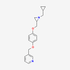 3-[[4-[[1-(Cyclopropylmethyl)aziridin-2-yl]methoxy]phenoxy]methyl]pyridine
