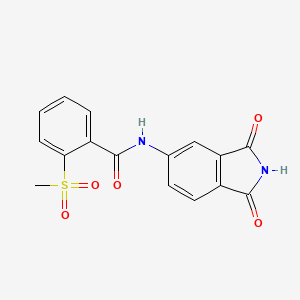 molecular formula C16H12N2O5S B2718970 N-(1,3-dioxoisoindol-5-yl)-2-methylsulfonylbenzamide CAS No. 896368-27-7