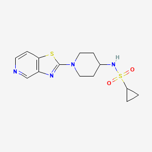 N-[1-([1,3]Thiazolo[4,5-c]pyridin-2-yl)piperidin-4-yl]cyclopropanesulfonamide