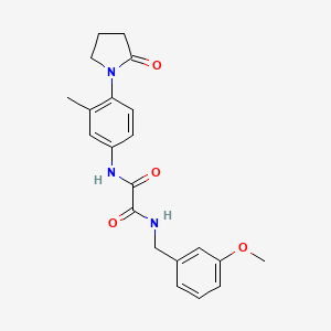 N1-(3-methoxybenzyl)-N2-(3-methyl-4-(2-oxopyrrolidin-1-yl)phenyl)oxalamide
