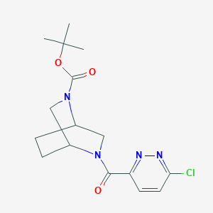 molecular formula C16H21ClN4O3 B2718976 Tert-butyl 5-(6-chloropyridazine-3-carbonyl)-2,5-diazabicyclo[2.2.2]octane-2-carboxylate CAS No. 2408971-92-4
