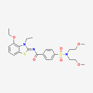 molecular formula C24H31N3O6S2 B2718984 (Z)-4-(N,N-双(2-甲氧基乙基)磺酰基)-N-(4-乙氧-3-乙基苯并噻唑-2(3H)-基亚)苯甲酰胺 CAS No. 533869-11-3