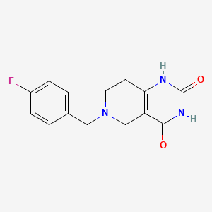 molecular formula C14H14FN3O2 B2718986 6-(4-fluorobenzyl)-5,6,7,8-tetrahydropyrido[4,3-d]pyrimidine-2,4(1H,3H)-dione CAS No. 866897-49-6