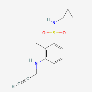 N-Cyclopropyl-2-methyl-3-(prop-2-ynylamino)benzenesulfonamide