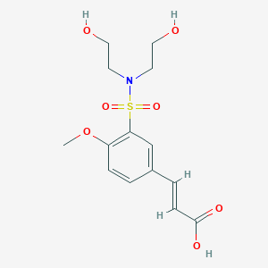 (E)-3-(3-(N,N-bis(2-hydroxyethyl)sulfamoyl)-4-methoxyphenyl)acrylic acid
