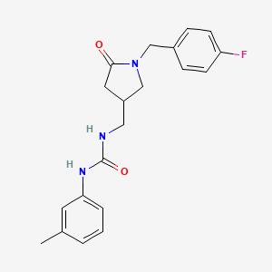 1-((1-(4-Fluorobenzyl)-5-oxopyrrolidin-3-yl)methyl)-3-(m-tolyl)urea