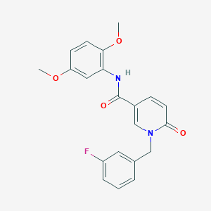 molecular formula C21H19FN2O4 B2718999 N-(2,5-dimethoxyphenyl)-1-(3-fluorobenzyl)-6-oxo-1,6-dihydropyridine-3-carboxamide CAS No. 1004257-00-4
