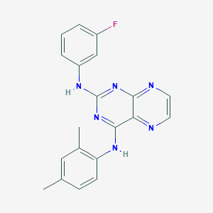 molecular formula C20H17FN6 B2719014 N4-(2,4-dimethylphenyl)-N2-(3-fluorophenyl)pteridine-2,4-diamine CAS No. 946217-95-4